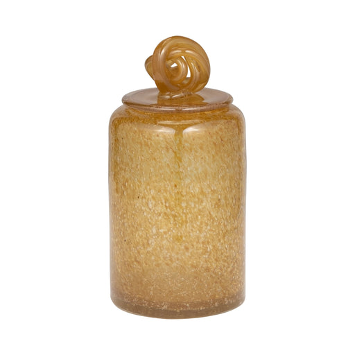 glass-10-jar-w-knot-lid-amber-bubble-1