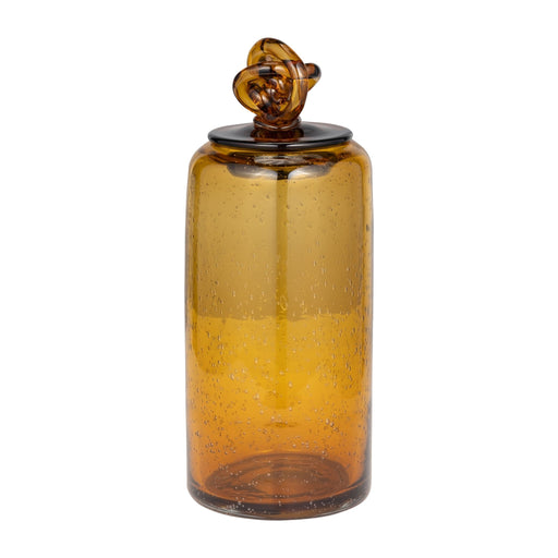 glass-12-jar-w-knot-lid-dark-amber-1
