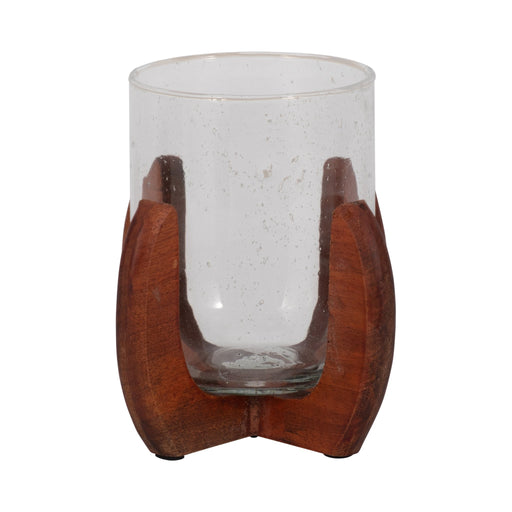 glass-7-votive-holder-w-base-brown-clear-1