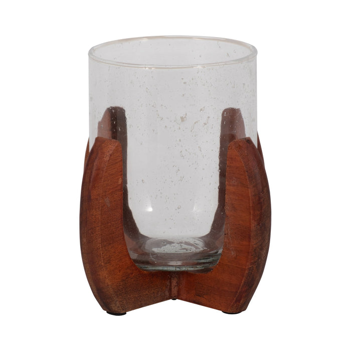 glass-7-votive-holder-w-base-brown-clear-1
