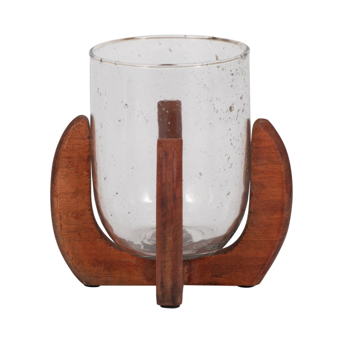 glass-7-votive-holder-w-base-brown-clear-4