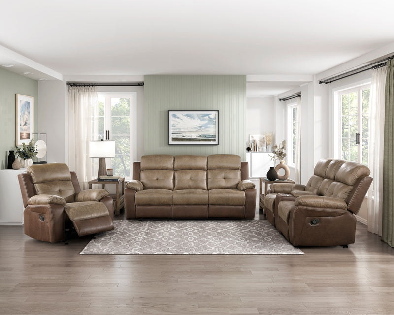 glendale-brown-double-reclining-sofa-2