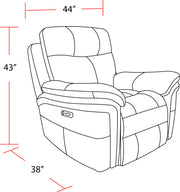 Parker Living Mason - Charcoal Power Recliner Two Pack