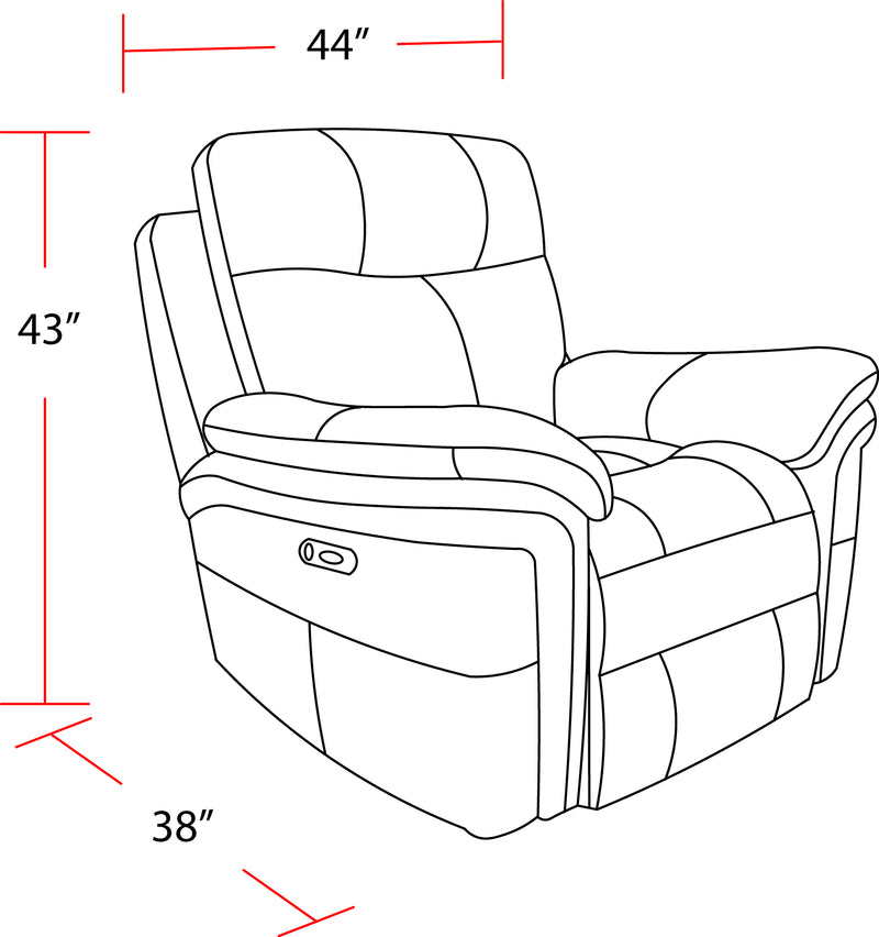 Parker Living Mason - Charcoal Power Recliner Two Pack