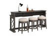 Parker House Sundance - Smokey Grey Everywhere Console with 3 Stools
