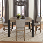 Parker House Cedar Fork - Dining 54 in. Square Counter Table with 4 counter stools