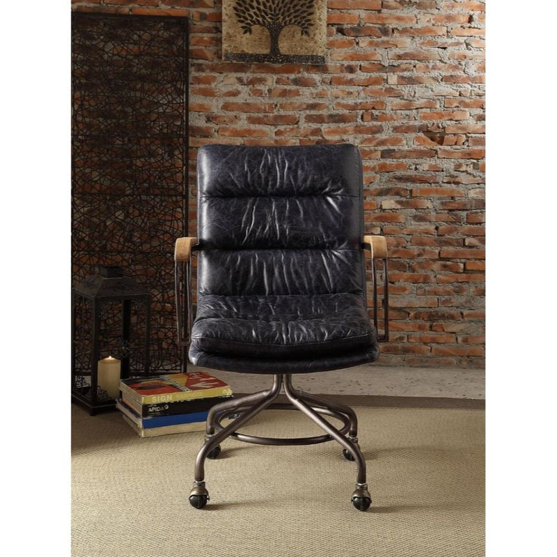 harith-vintage-blue-top-grain-leather-swivel-office-chair-3