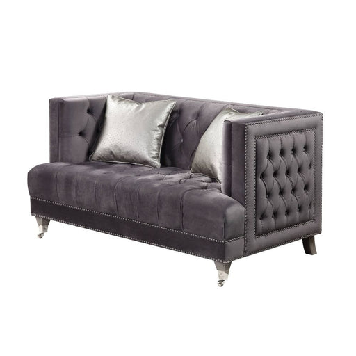 hegio-gray-velvet-loveseat-w-2-pillows-1