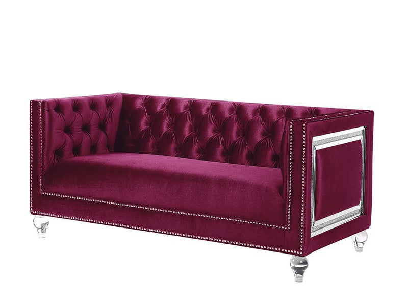 heibero-burgundy-velvet-loveseat-w-2-pillows-1