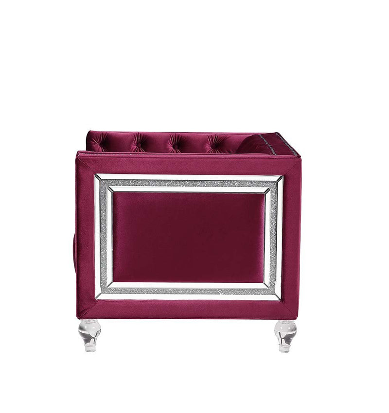 heibero-burgundy-velvet-sofa-w-2-pillows-3