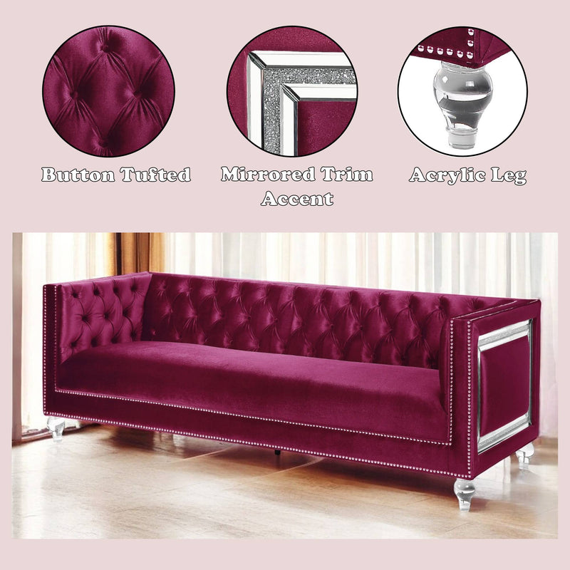 heibero-burgundy-velvet-sofa-w-2-pillows-6
