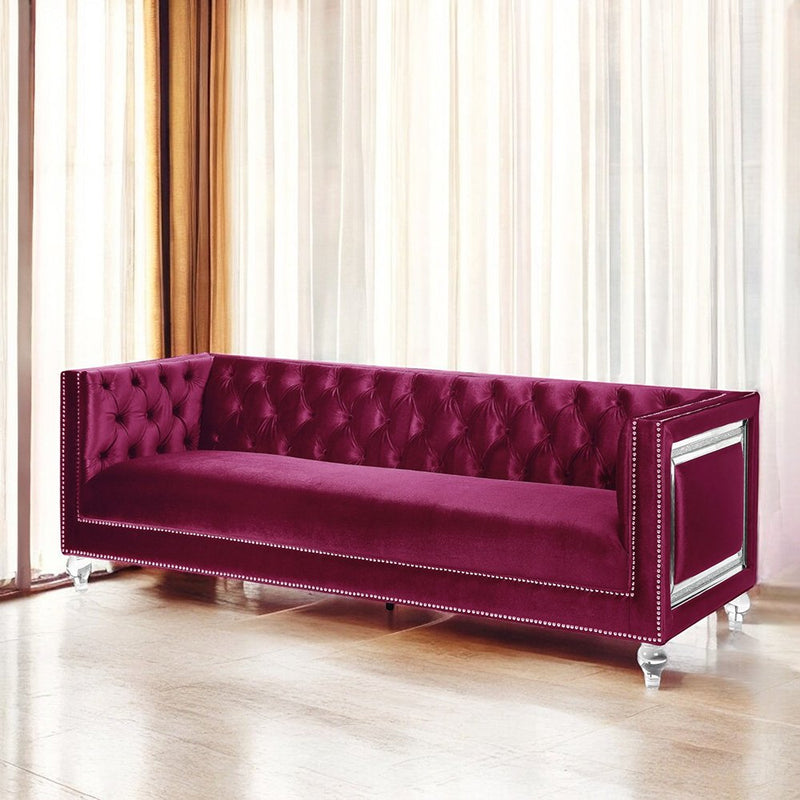 heibero-burgundy-velvet-sofa-w-2-pillows-7