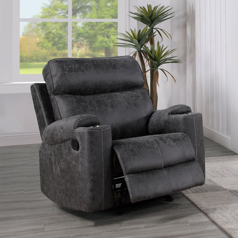 hirah-dark-gray-polished-microfiber-motion-glider-recliner-5