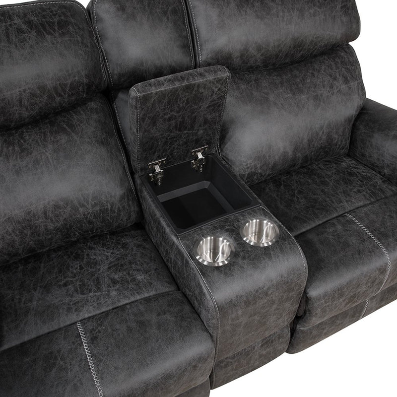 hirah-dark-gray-polished-microfiber-motion-loveseat-w-console-usb-port-5