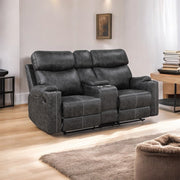 hirah-dark-gray-polished-microfiber-motion-loveseat-w-console-usb-port-7