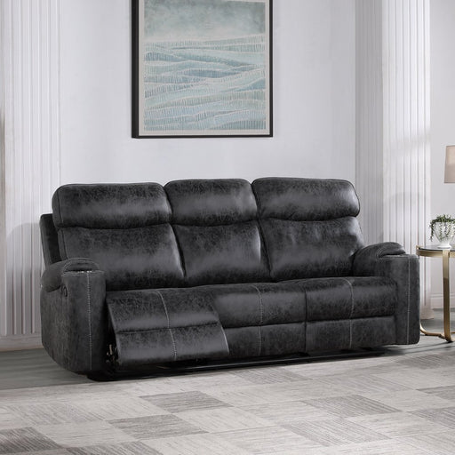 hirah-dark-gray-polished-microfiber-motion-sofa-1
