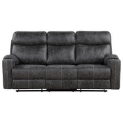 hirah-dark-gray-polished-microfiber-motion-sofa-3