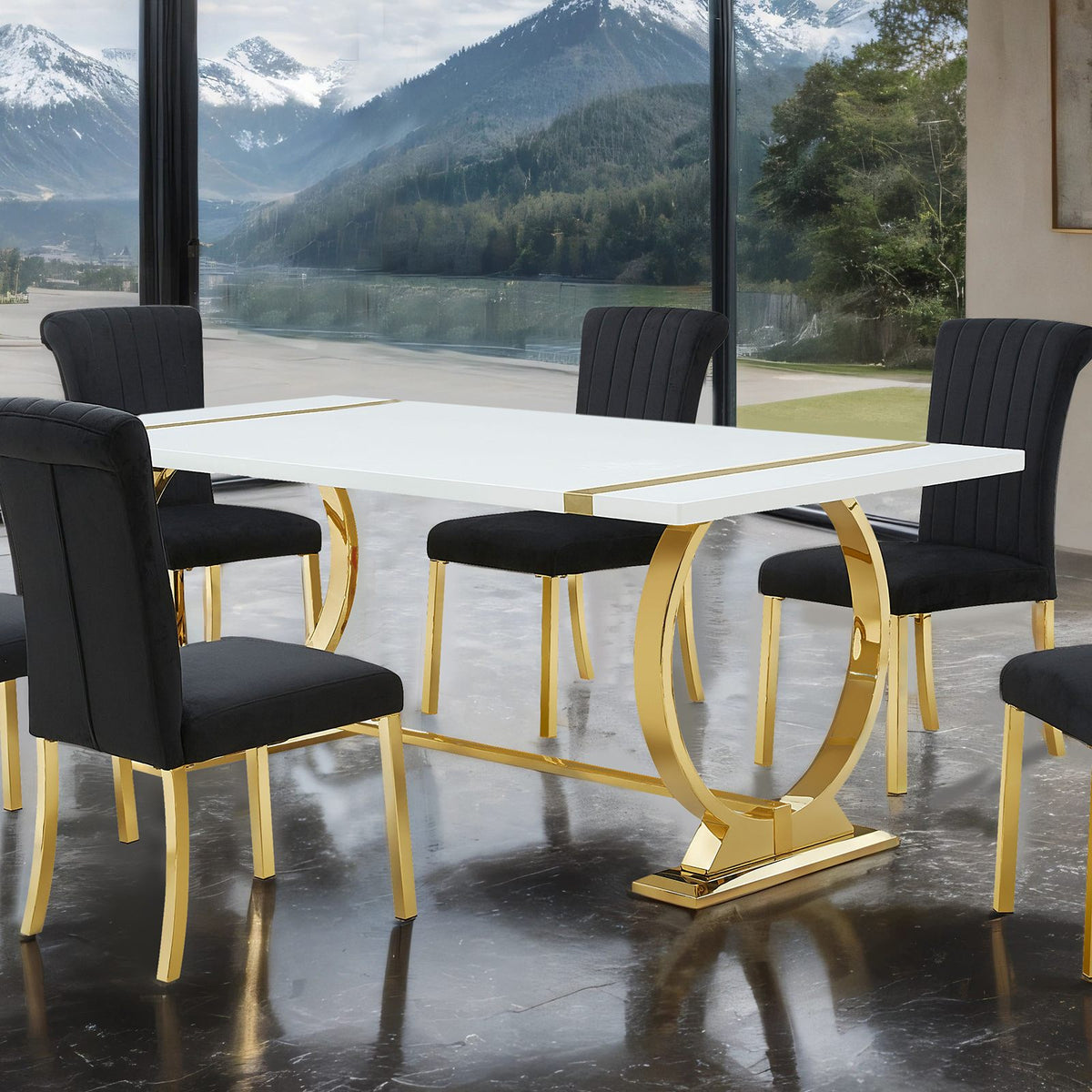 Table Gold Frame Holbaek 80