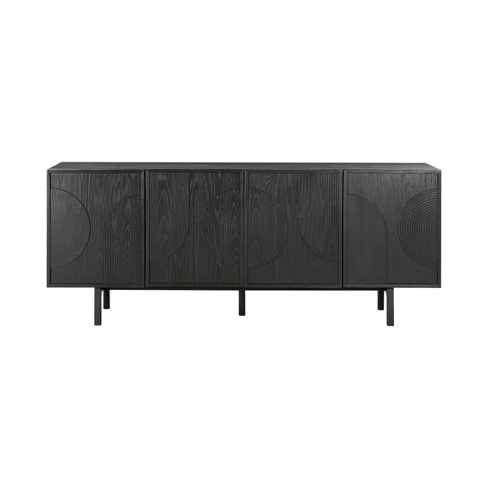 holland-4-door-sideboard-buffet-in-black-brushed-oak-wood-1