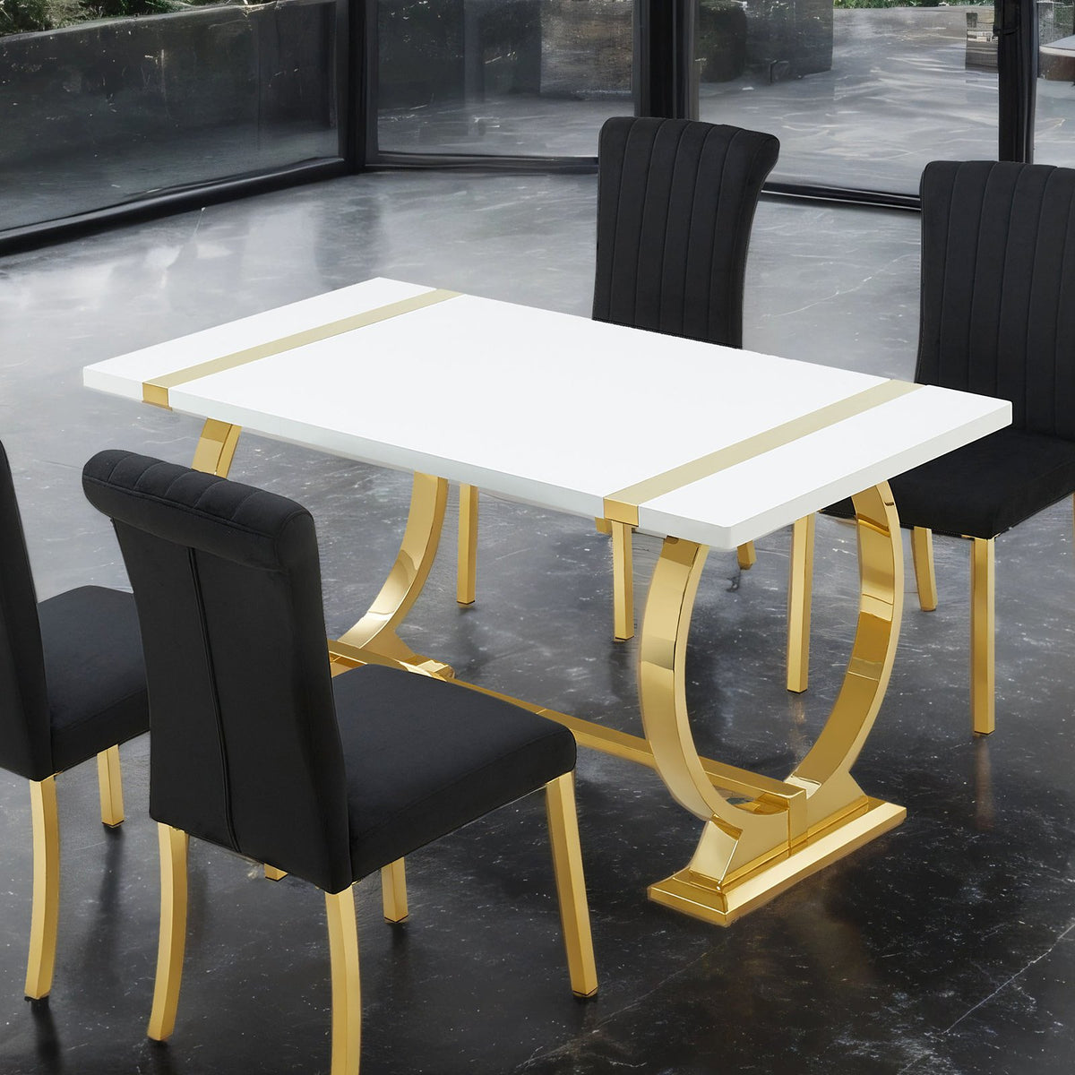 Table Gold Frame Holstebro 60