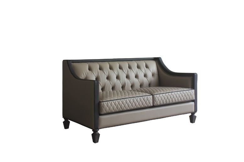 house-beatrice-tan-leatherette-black-leatherette-charcoal-finish-loveseat-w-3-pillows-1