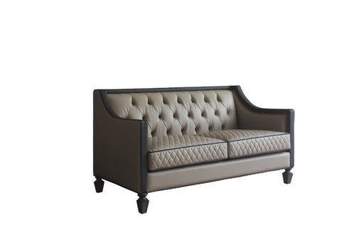 house-beatrice-tan-leatherette-black-leatherette-charcoal-finish-loveseat-w-3-pillows-1