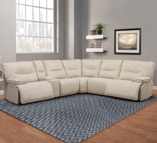 Parker Living Spartacus - Oyster 6 Piece Modular Power Reclining Sectional with Power Adjustable Headrests