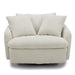 Parker Living Boomer - Mega Ivory Large Swivel Chair with 2 Toss Pillows
