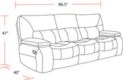 Parker Living Chapman - Polo Manual Reclining Sofa and Loveseat - MCHA-32-POL