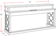 Parker House Sundance - Smokey Grey Everywhere Console with 3 Stools