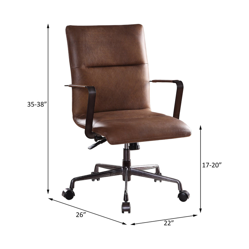 indra-vintage-chocolate-top-grain-leather-swivel-office-chair-2