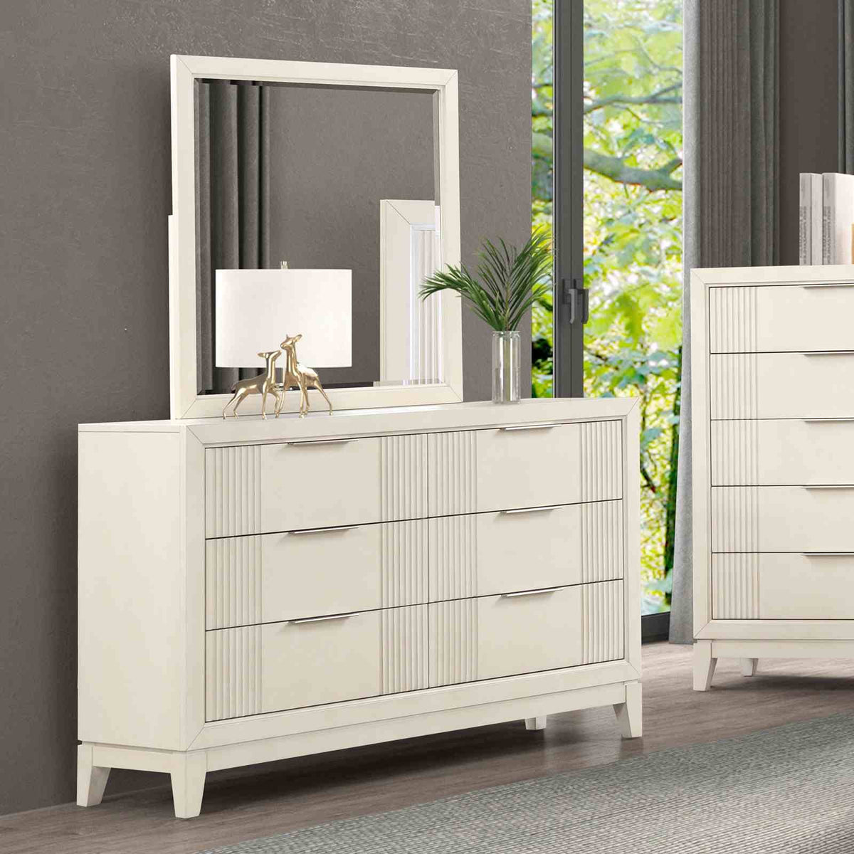 Isadore Dresser, Antique White — Furniture City (CA)l Isadore Dresser, Antique White — Furniture City (CA)l