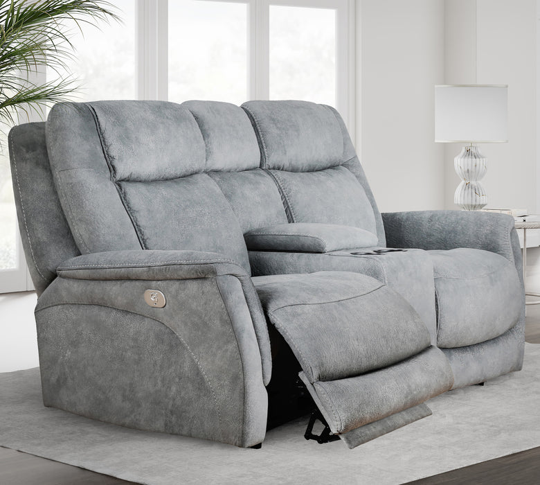 Parker Living Linus - Hudson Grey Zero Gravity Power Reclining Console Loveseat