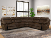 Parker Living Mason - Dark Kahlua 6 Piece Modular Power Reclining Sectional with Power Adjustable Headrests