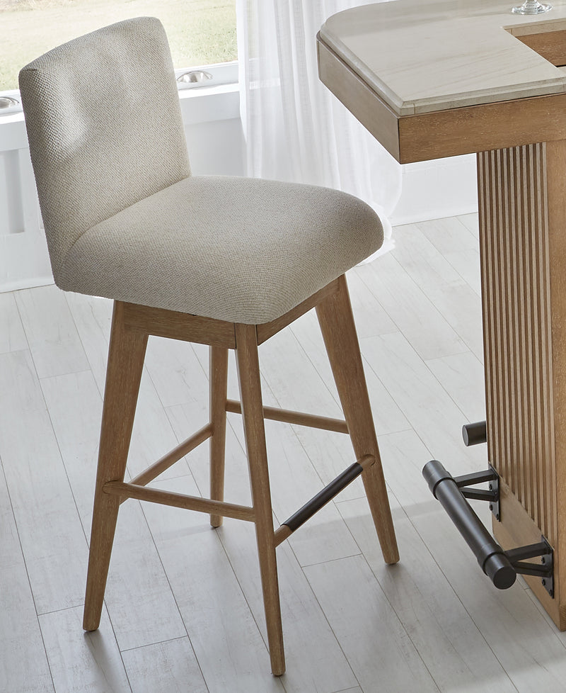 Parker House Escape - Dining 78" Bar with 2 upholstered swivel barstools