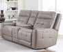 Parker Living Canterbury - Pewter Power Reclining Zero Gravity Console Loveseat