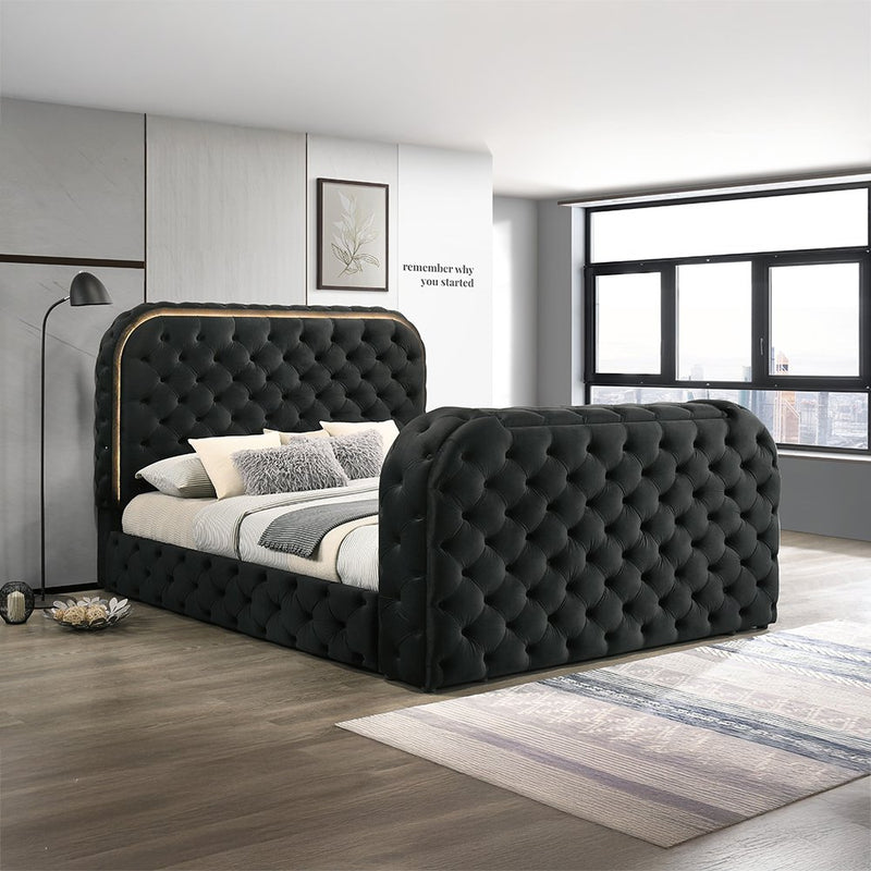kana-black-upholstery-velvet-eastern-king-bed-w-led-fireplace-tv-stand-1