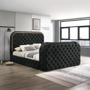 kana-black-upholstery-velvet-queen-bed-w-led-fireplace-tv-stand-1