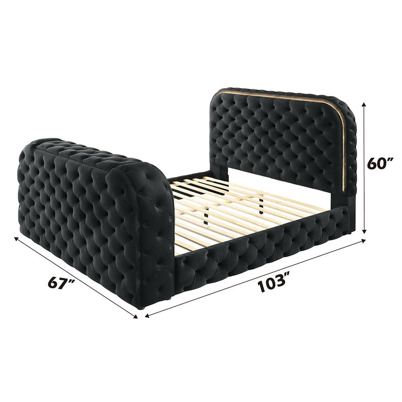 kana-black-upholstery-velvet-queen-bed-w-led-fireplace-tv-stand-8