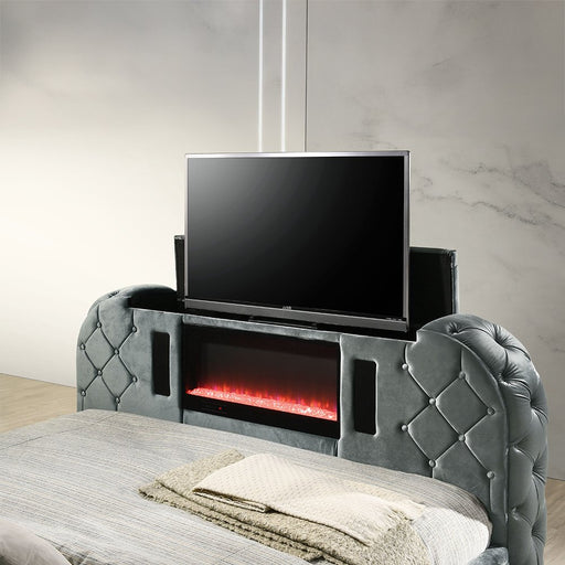 kana-gray-upholstery-velvet-queen-bed-w-led-fireplace-tv-stand-3