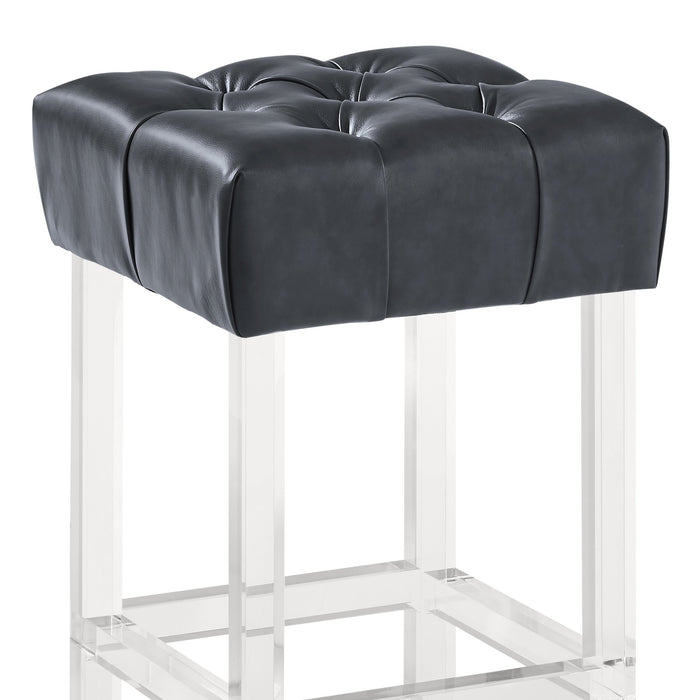 kara-contemporary-26-counter-height-barstool-in-gray-faux-leather-with-acrylic-legs-2