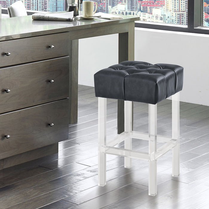 kara-contemporary-26-counter-height-barstool-in-gray-faux-leather-with-acrylic-legs-5