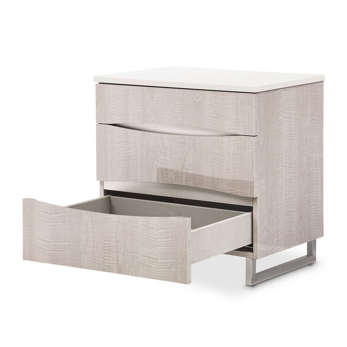 AICO Marin Nightstand in Greige