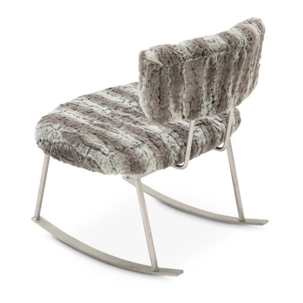 AICO Furniture A La Carte Pebble Beach Rocker Chair in Moondust