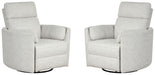 Parker Living Radius - Natural Beauty Quartz Power Swivel Glider Recliner Two Pack