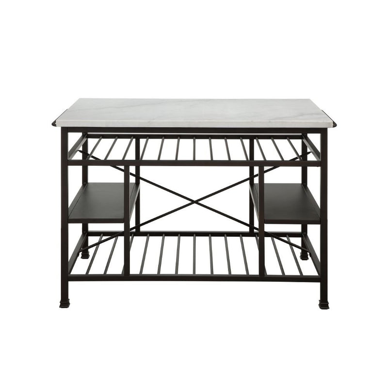 lanzo-natural-marble-top-gunmetal-kitchen-island-2