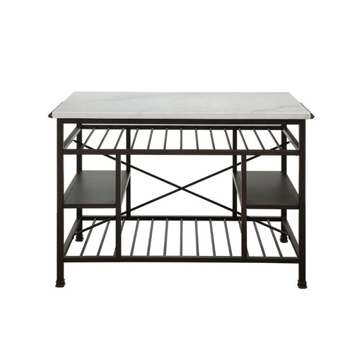 lanzo-natural-marble-top-gunmetal-kitchen-island-2