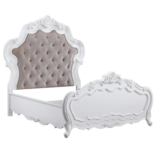 latisha-dark-beige-chenille-white-queen-bed-2