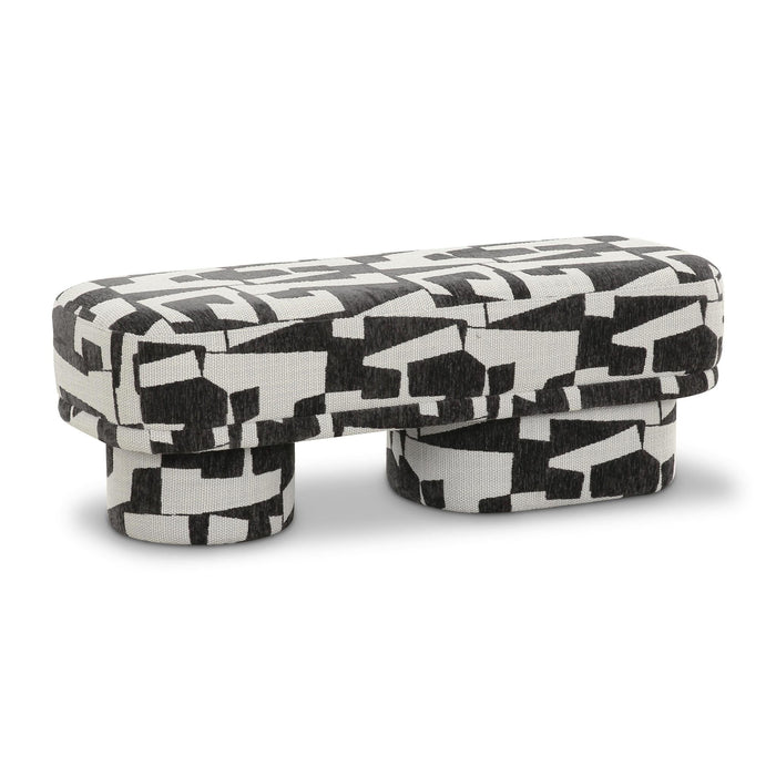 lena-black-and-white-jacquard-bench-1