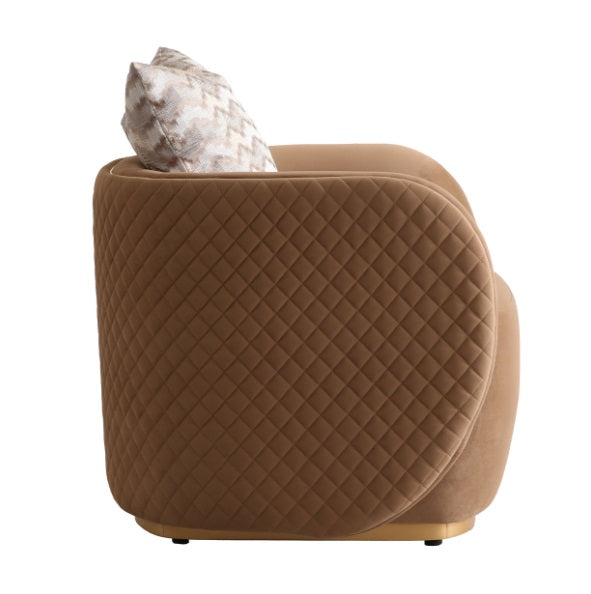 AICO Furniture Ariana Chair in Caramel Gold